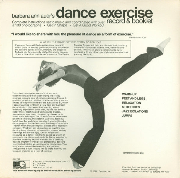 Barbara Ann Auer's Dance Exercise Complete Volume One