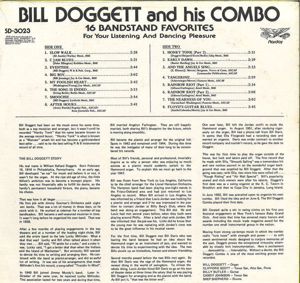Bill Doggett and His Combo 16 Bandstand Favorites