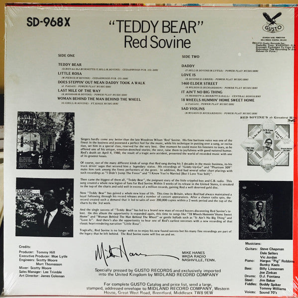 Red Sovine Teddy Bear – Country Music USA