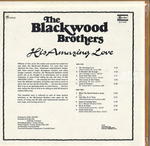 The Blackwood Brothers His Amazing Love