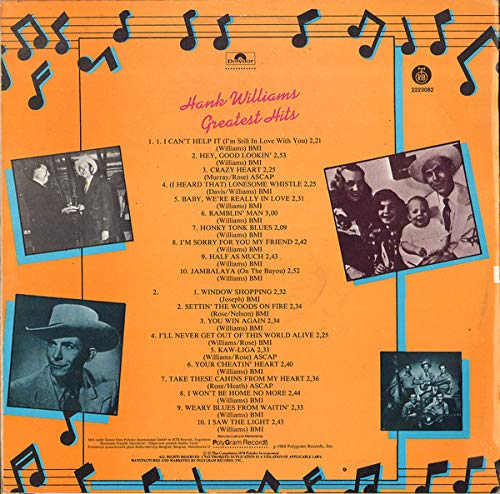 Hank Williams Greatest Hits Vol 2 Country Music Usa