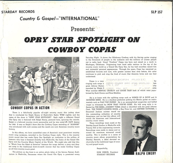 Opry Star Spotlight on Cowboy Copas