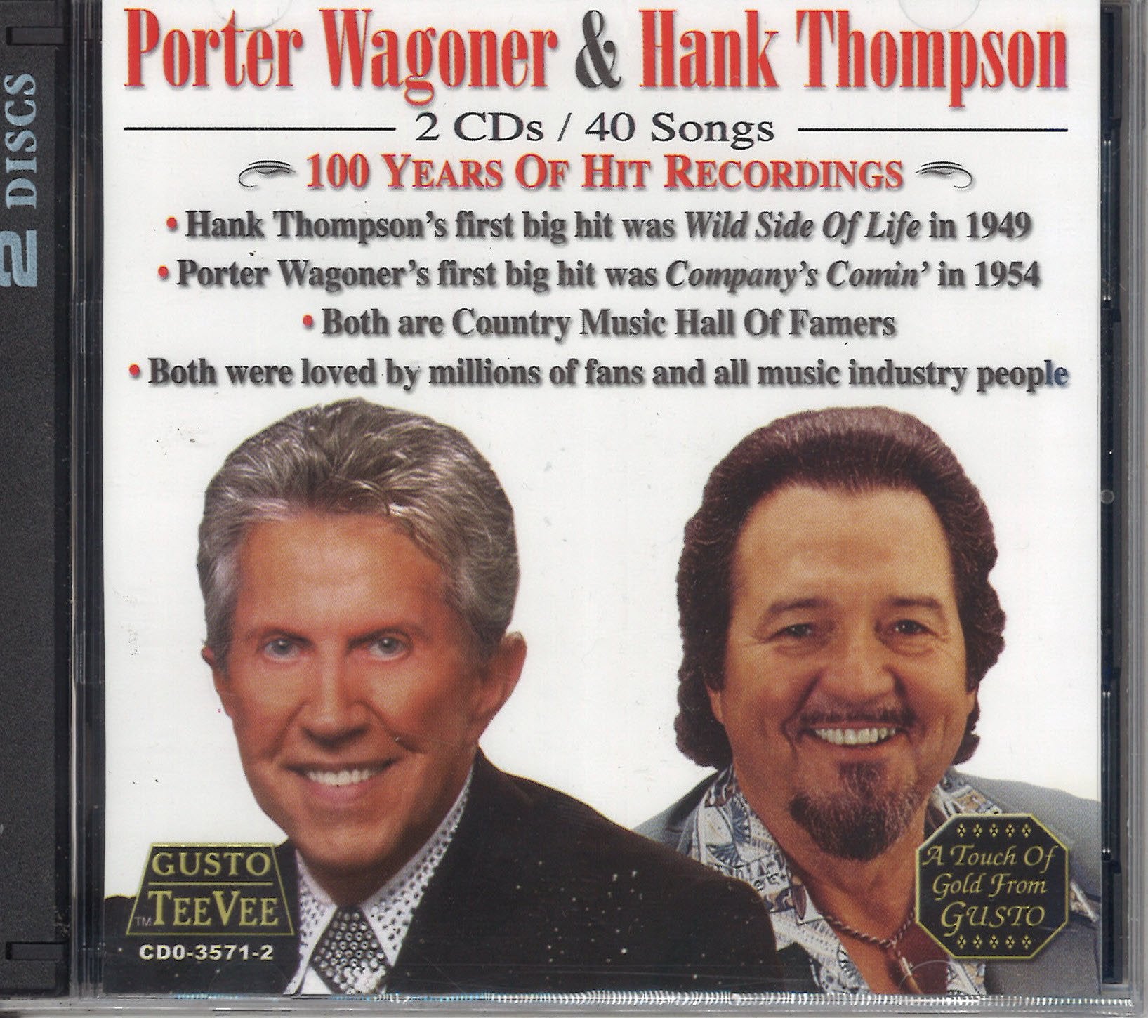 Porter Wagoner & Hank Thompson 100 Years Of Hit Recordings: 2 CD Set