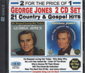 George Jones 21 Country & Gospel Hits: 2 CD Set