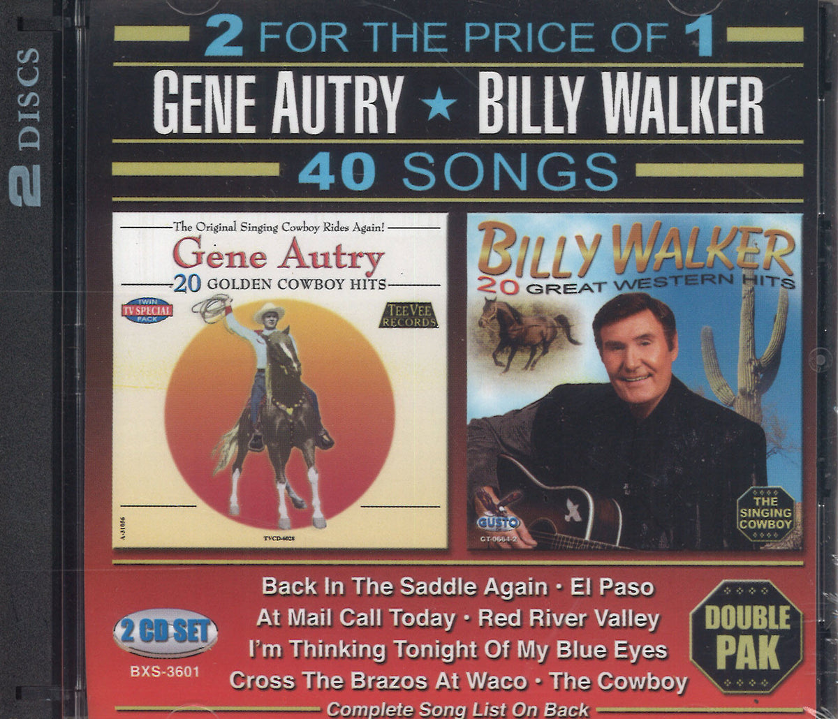 Gene Autry & Billy Walker: 2 CD Set – Country Music USA