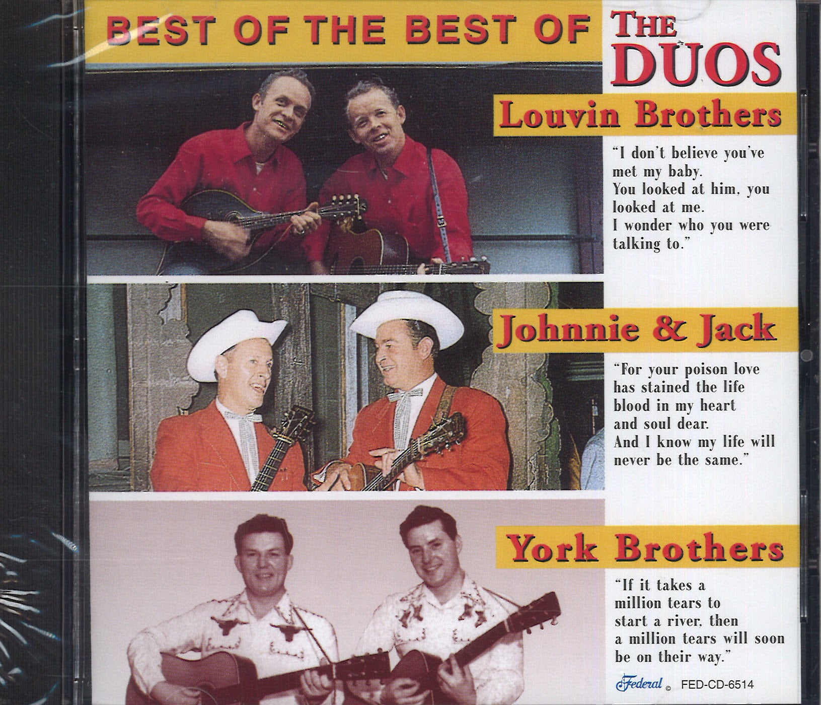 The Louvin Brothers & Johnnie & Jack & York Brothers Best Of The Best Of The Duos