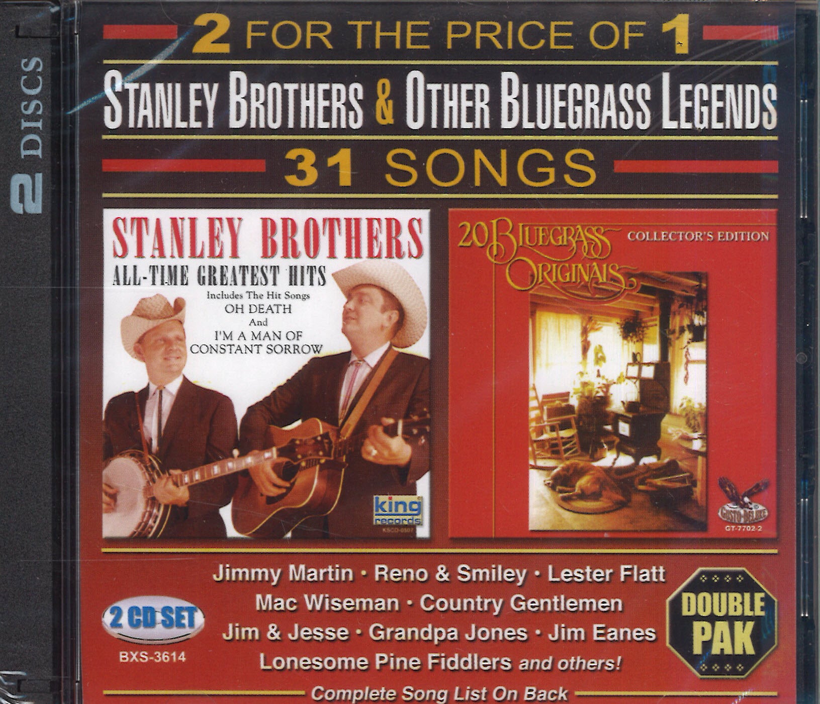 Stanley Brothers & Various Artists Stanley Brothers & Other Bluegrass Legends: 2 CD Set