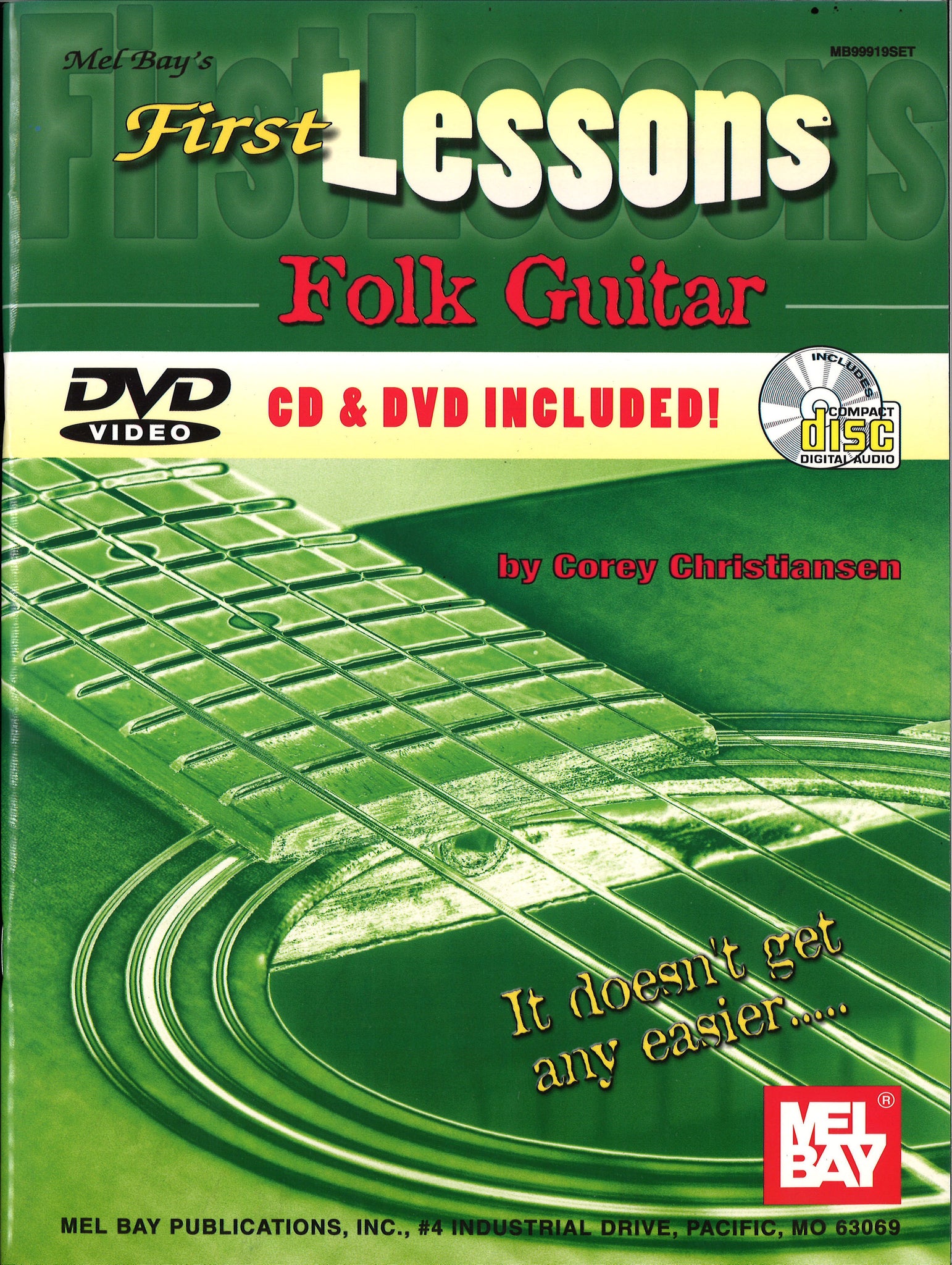Mel Bay First Lessons Folk Guitar (Book with CD & DVD)